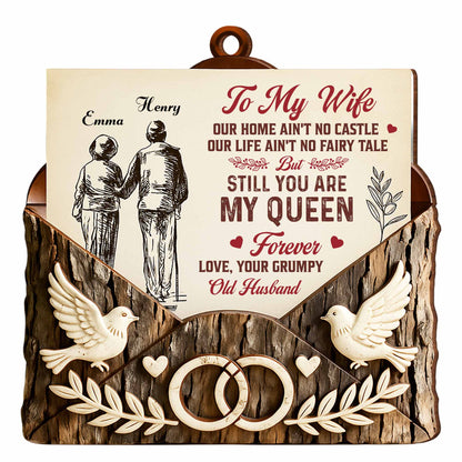 To My Wife Still My Queen Forever Dove and Wedding Rings