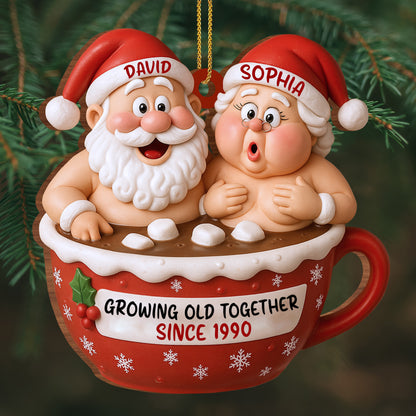 Growing Old Together Santa Claus In Hot Chocolate Cup