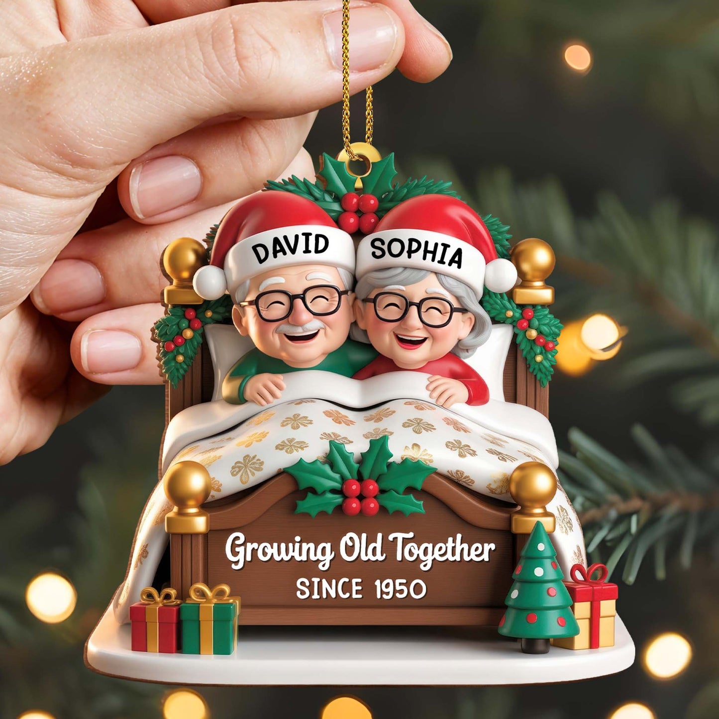Growing Old Together, Christmas Decor And Bed