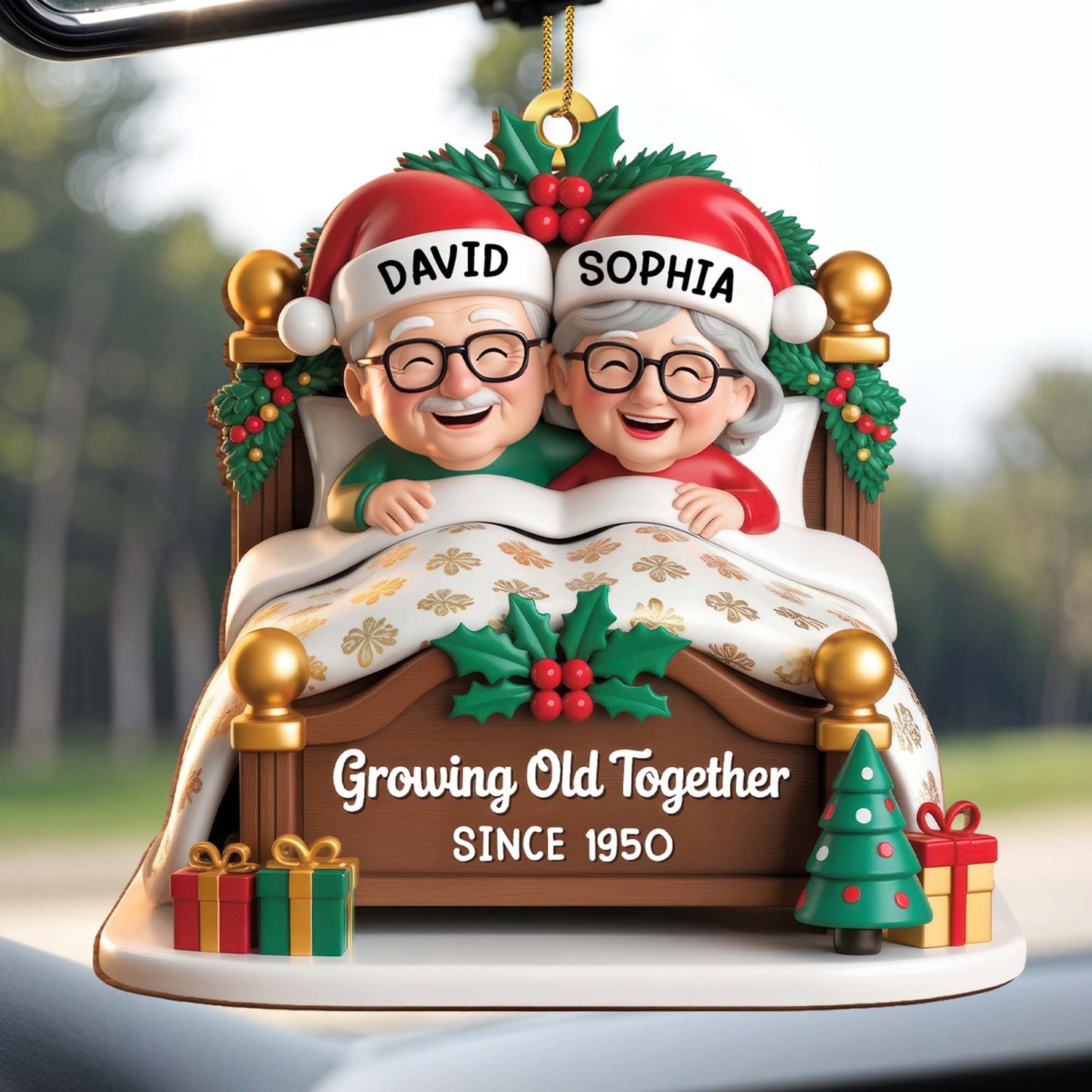 Growing Old Together, Christmas Decor And Bed