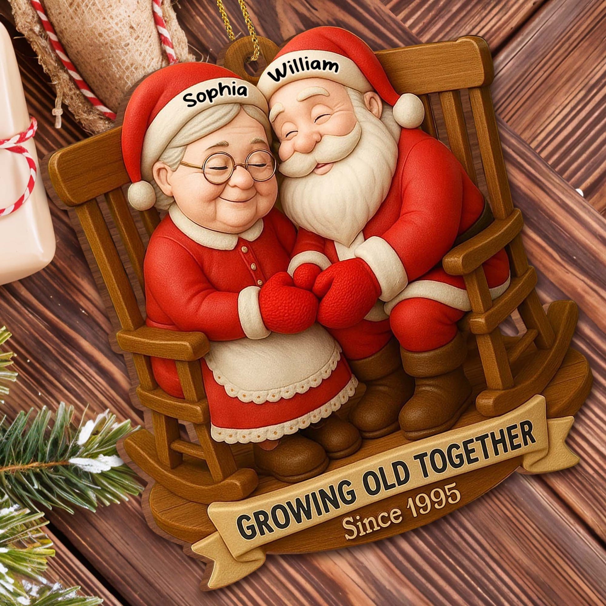 Growing Old Together, Santa Claus On Rocking Chair