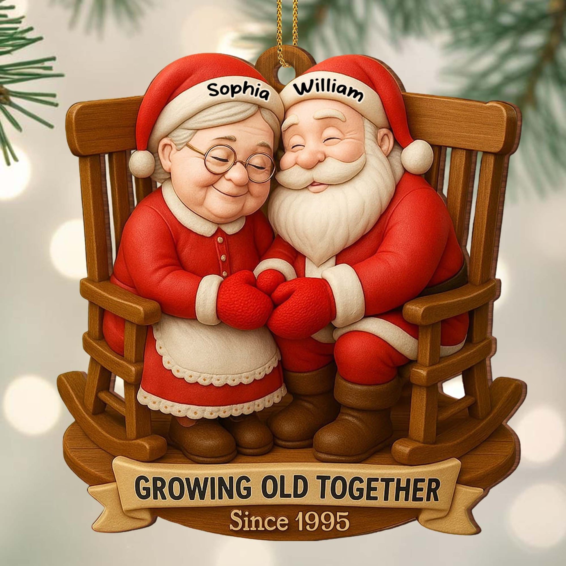 Growing Old Together, Santa Claus On Rocking Chair