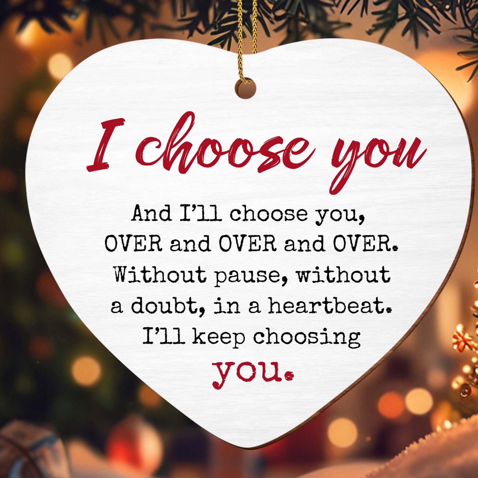 I Choose You, Heart Ornament