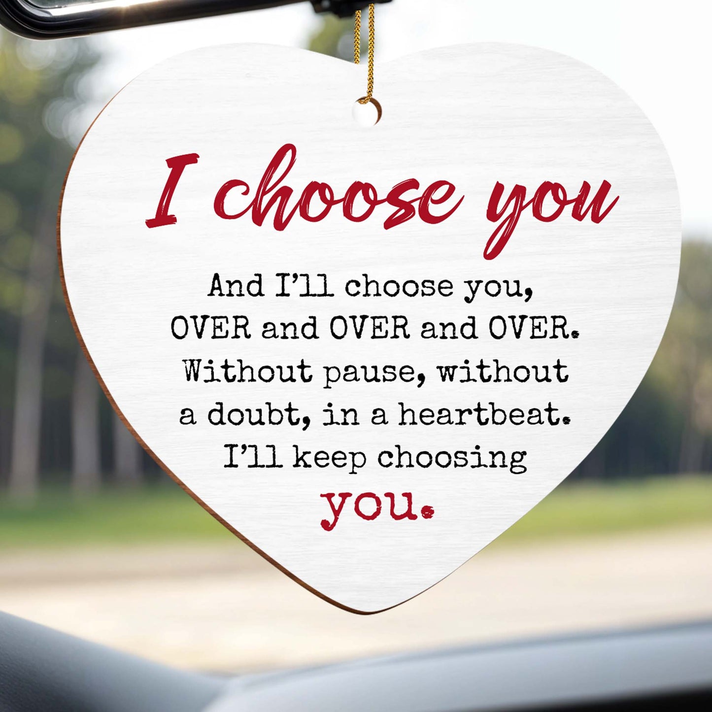 I Choose You, Heart Ornament