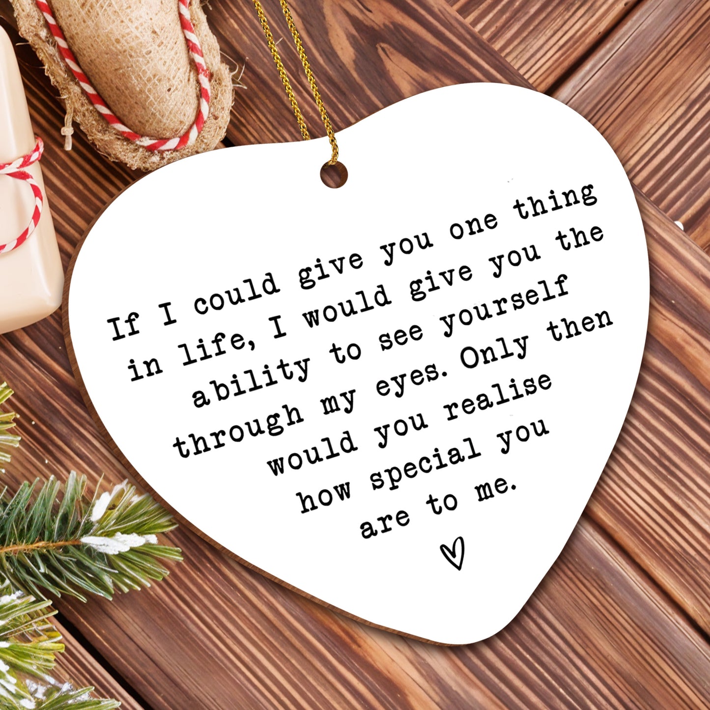 See Yourself Through My Eyes, Heart Shaped Ornament