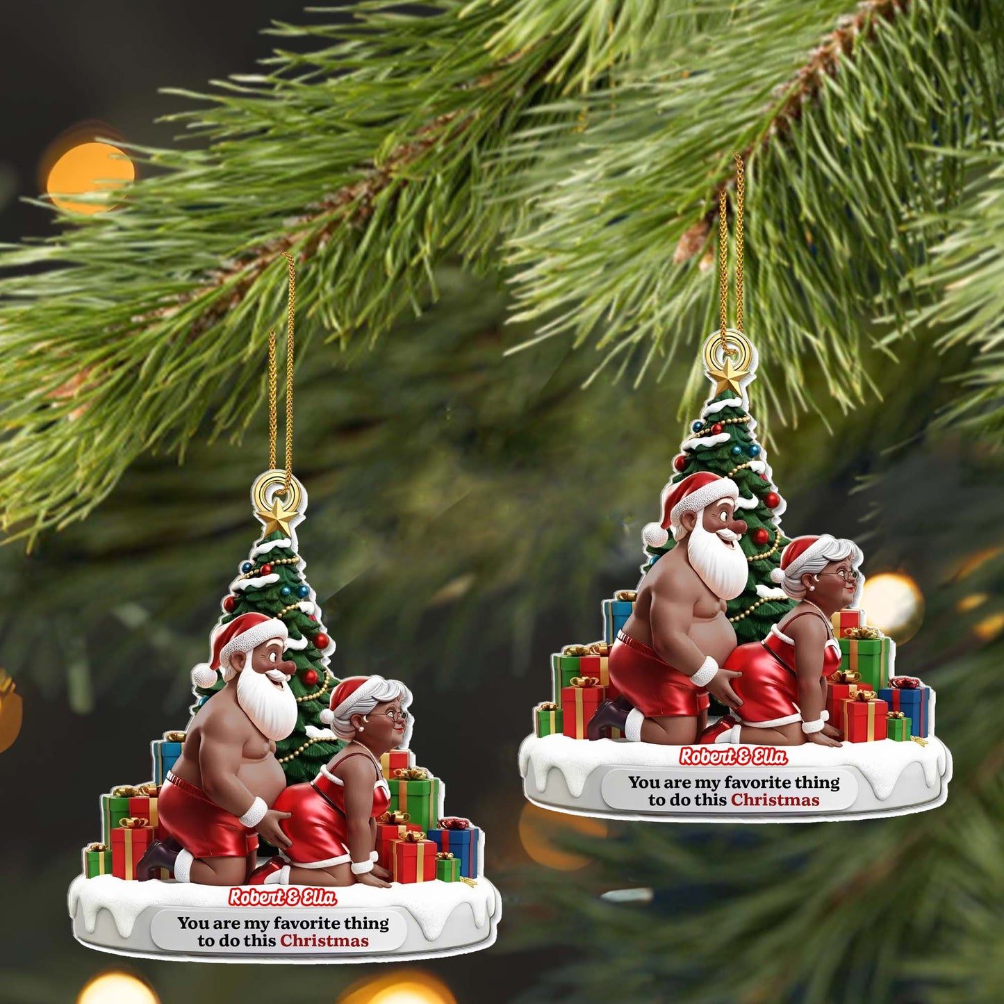 You Are My Favorite Thing To Do This Christmas, Santa Hats and Gifts