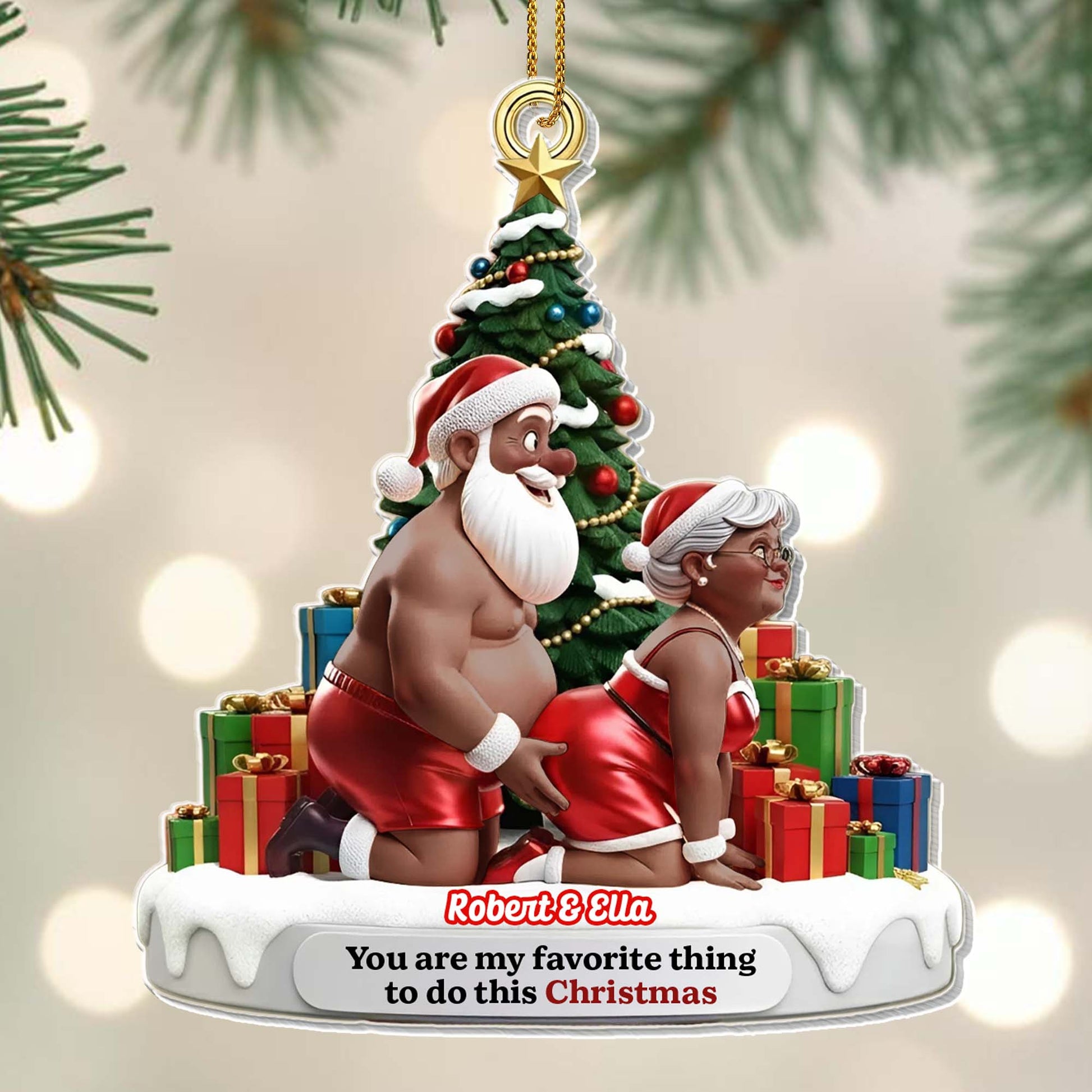 You Are My Favorite Thing To Do This Christmas, Santa Hats and Gifts