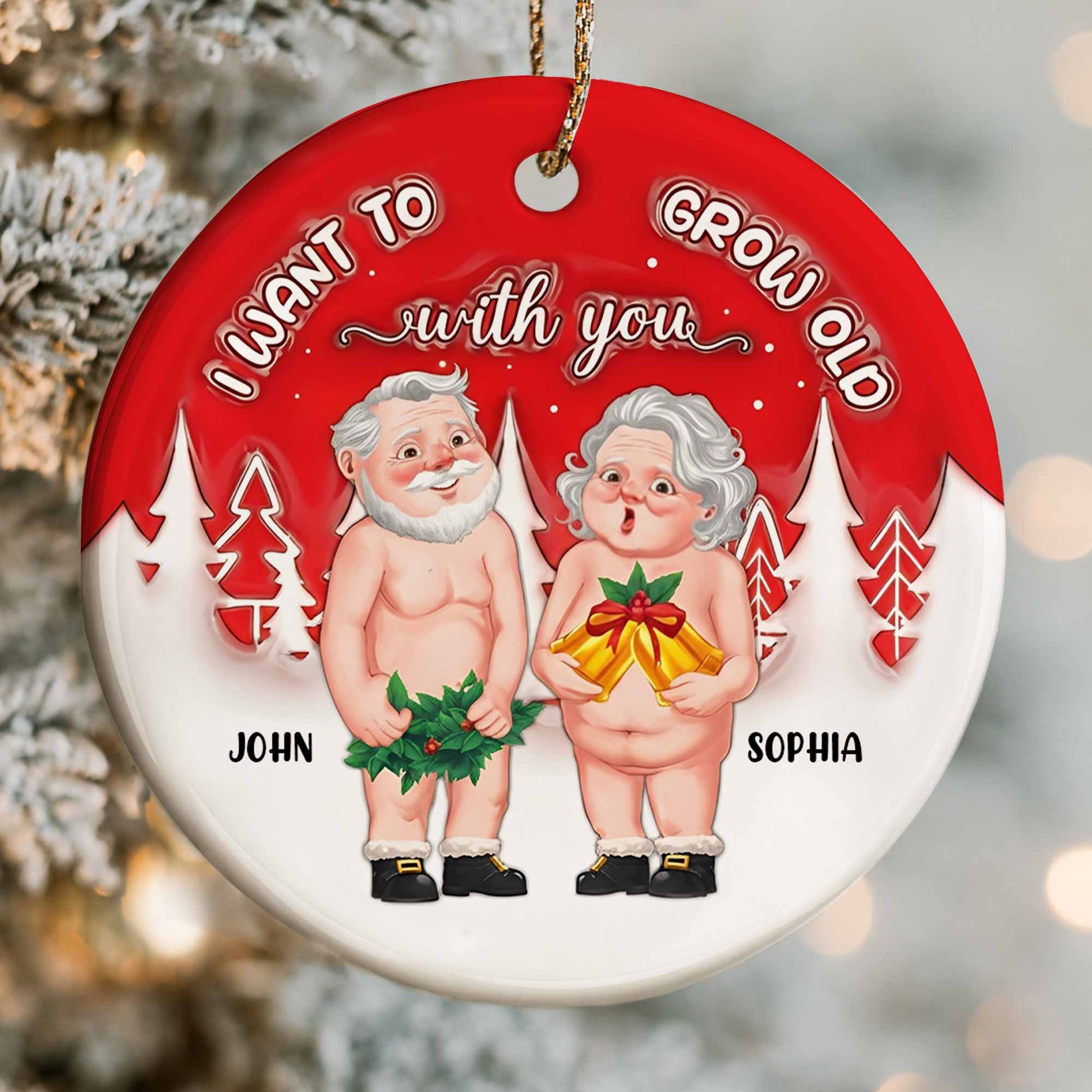 I Want To Grow Old With You, Elderly Couple With Gifts