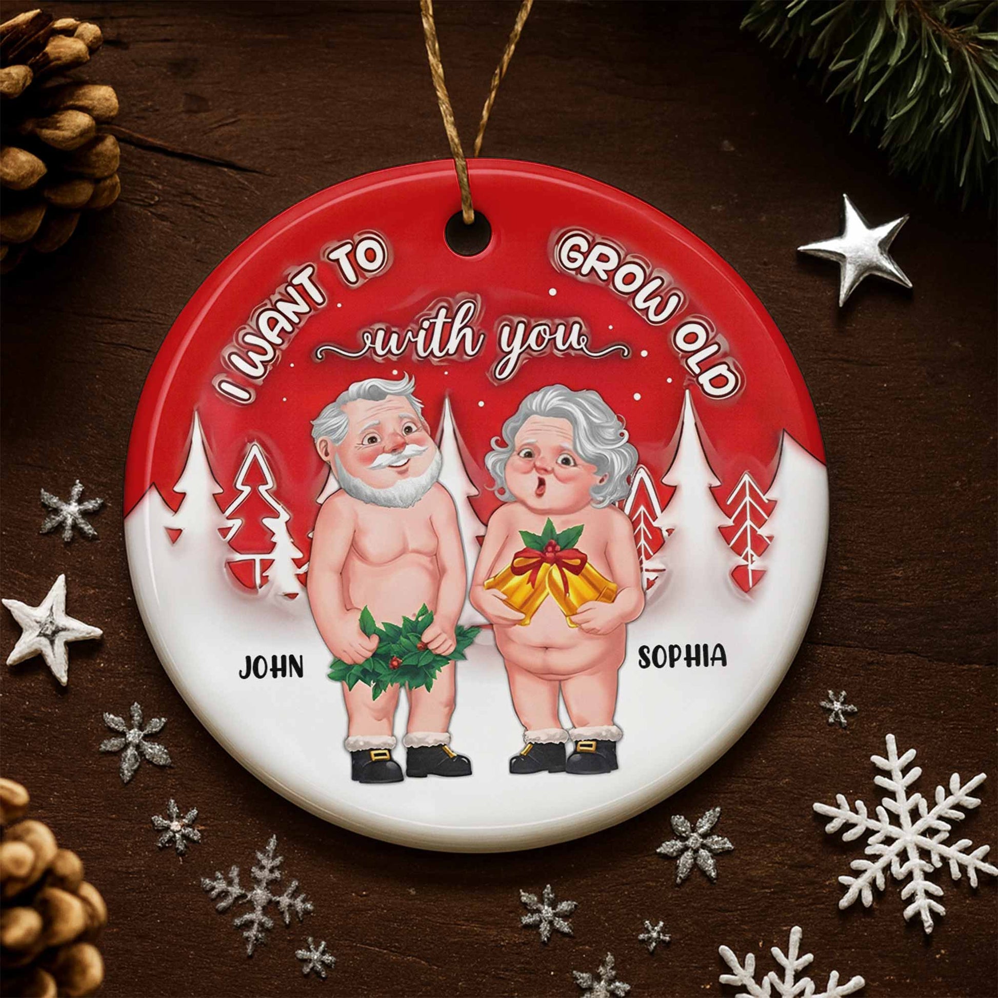 I Want To Grow Old With You, Elderly Couple With Gifts