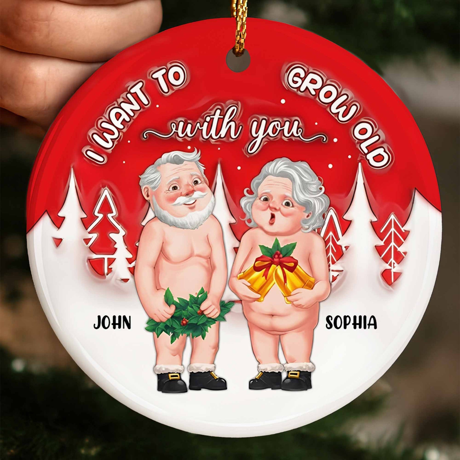 I Want To Grow Old With You, Elderly Couple With Gifts