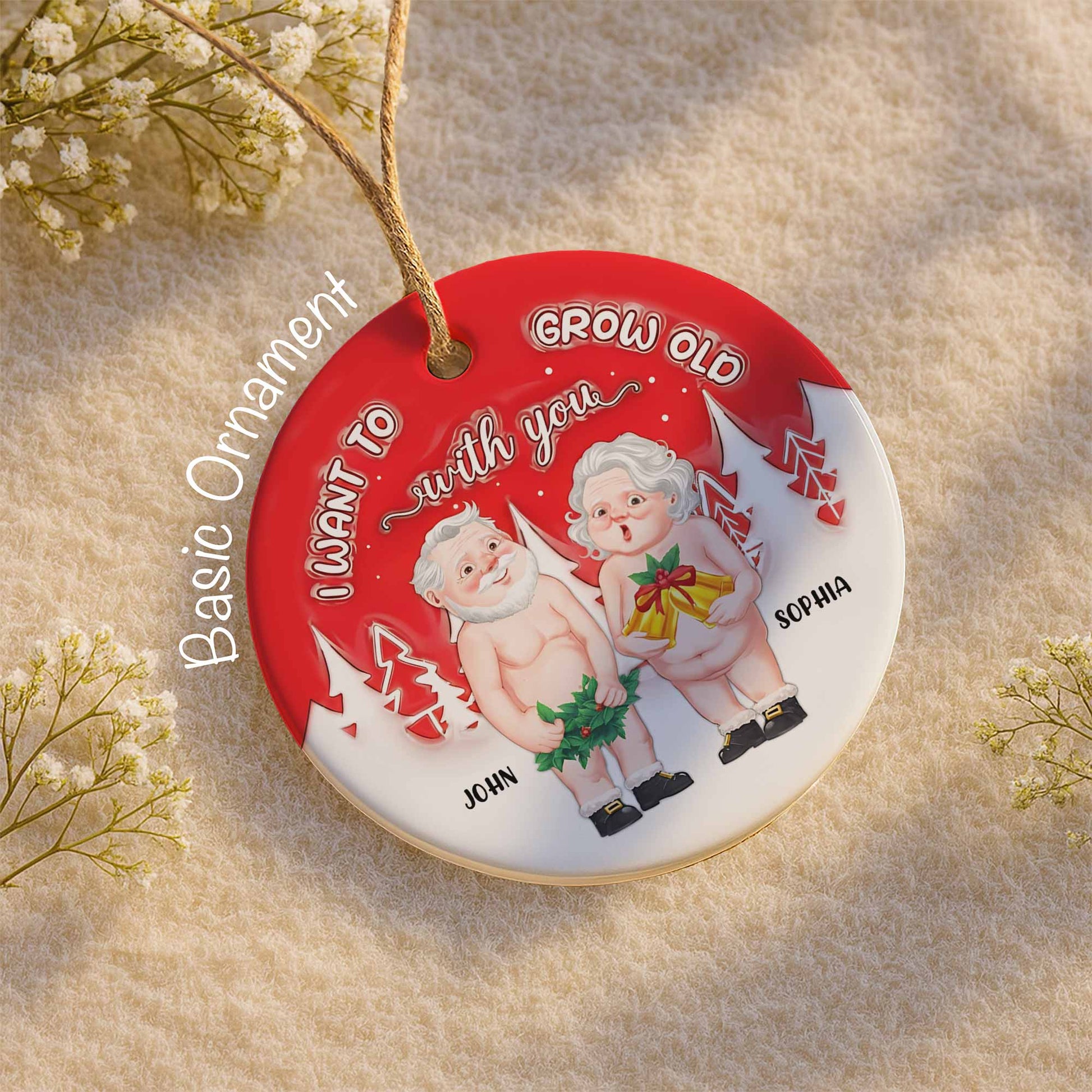 I Want To Grow Old With You, Elderly Couple With Gifts