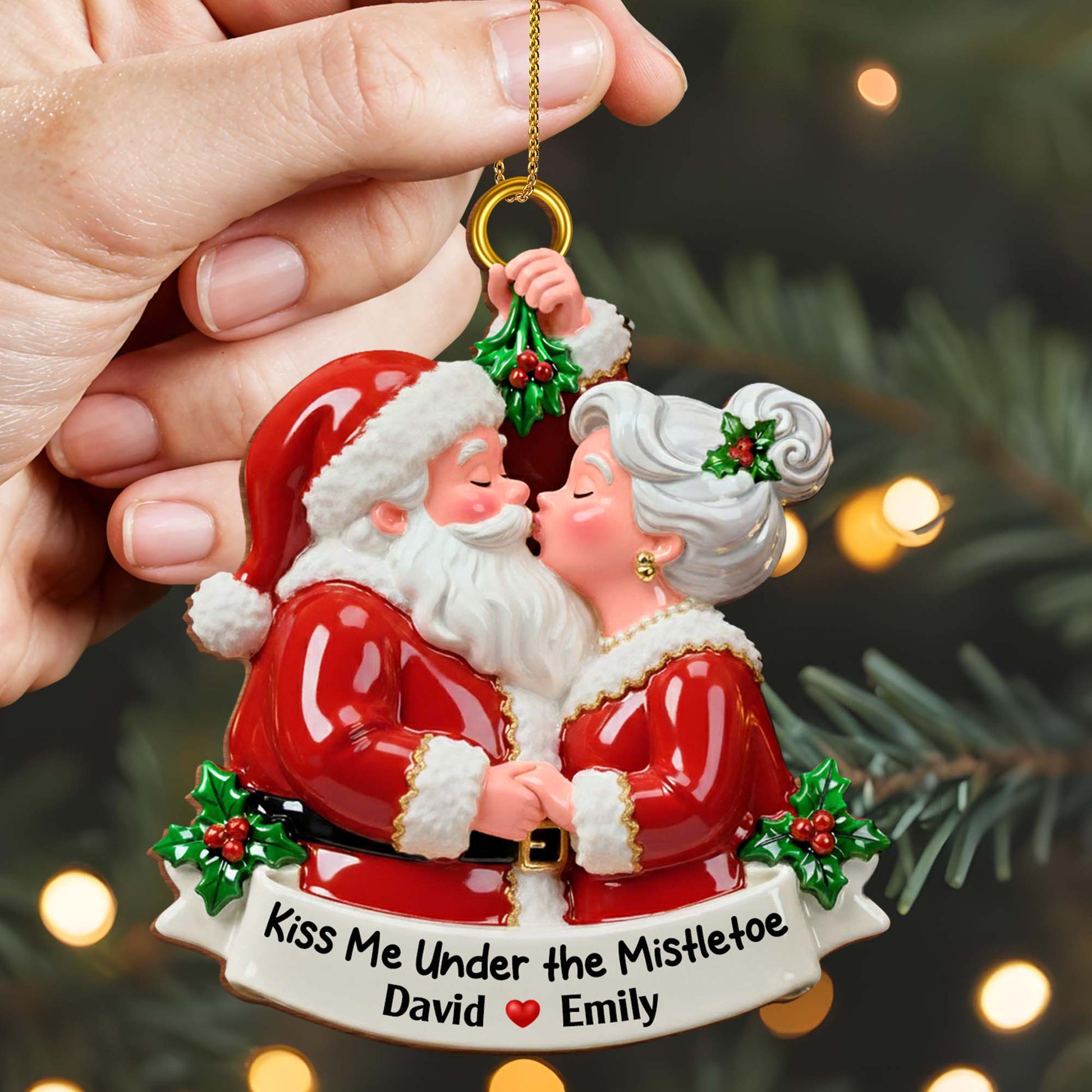 Kiss Me Under the Mistletoe With Santa and Mrs. Claus