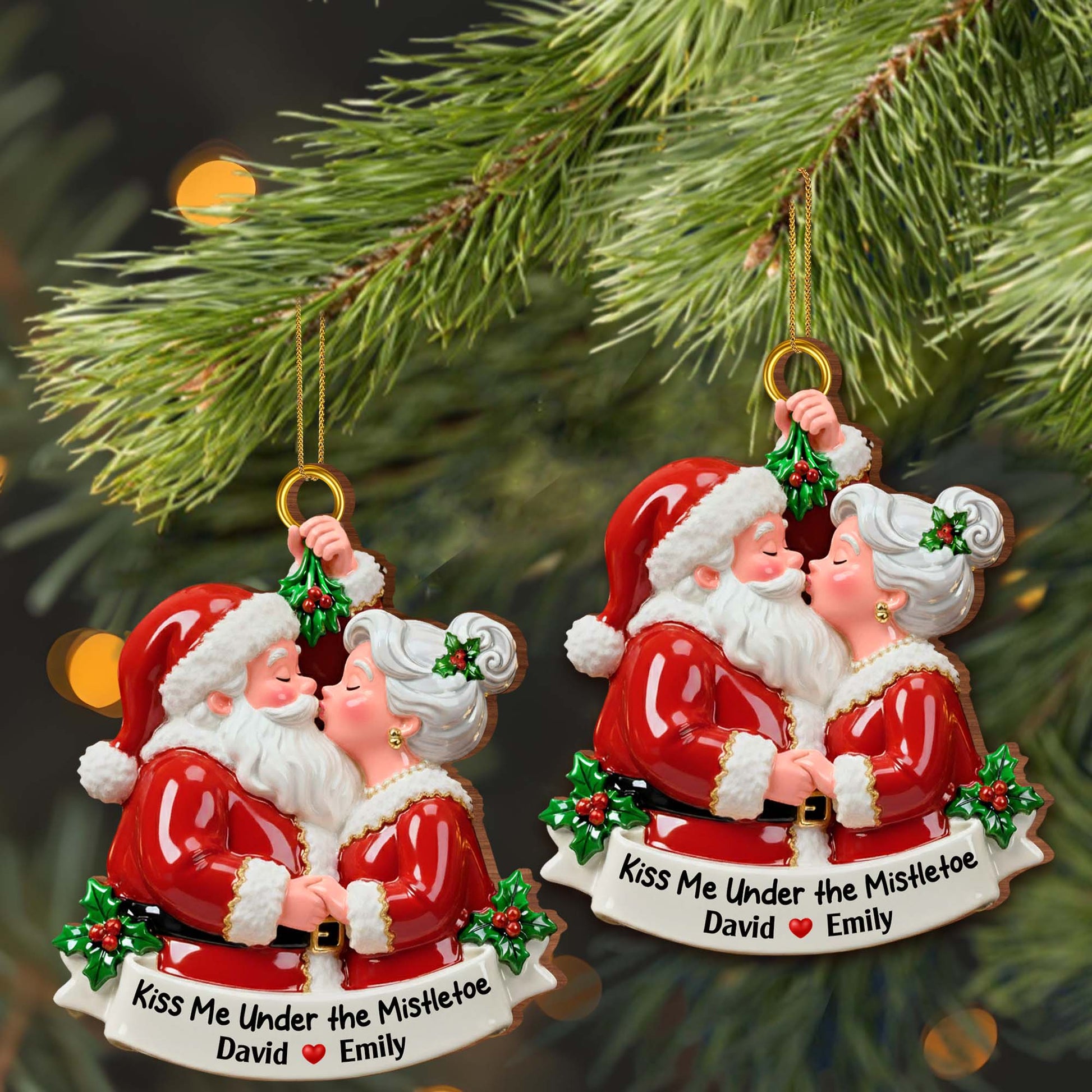 Kiss Me Under the Mistletoe With Santa and Mrs. Claus