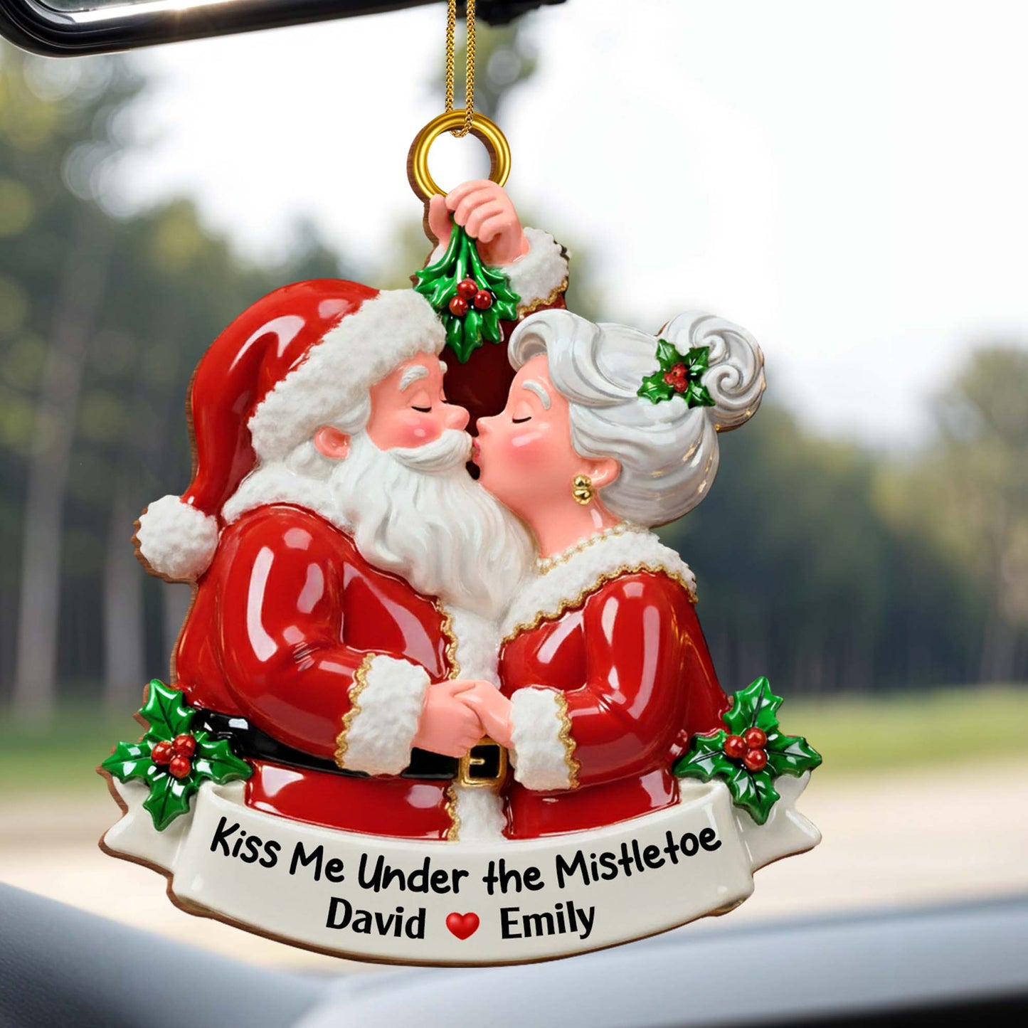 Kiss Me Under the Mistletoe With Santa and Mrs. Claus