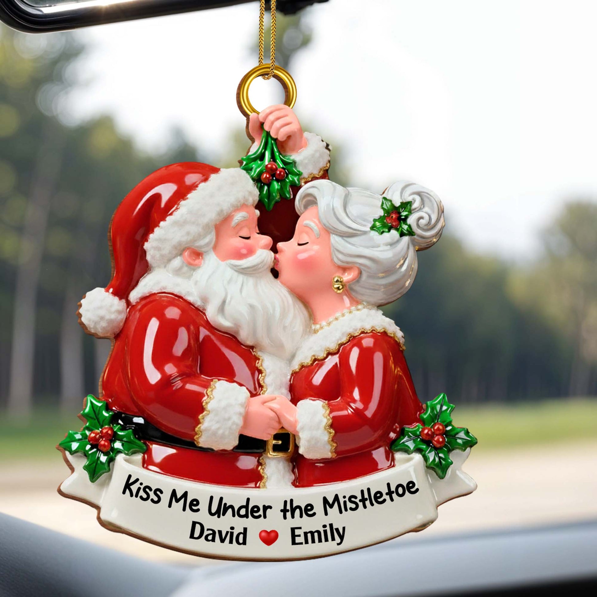 Kiss Me Under the Mistletoe With Santa and Mrs. Claus