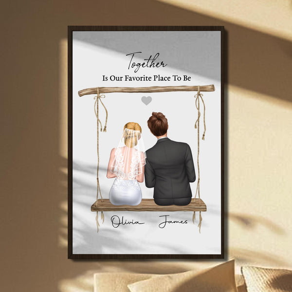 Together Is Our Favorite Place To Be, Couple On Swing