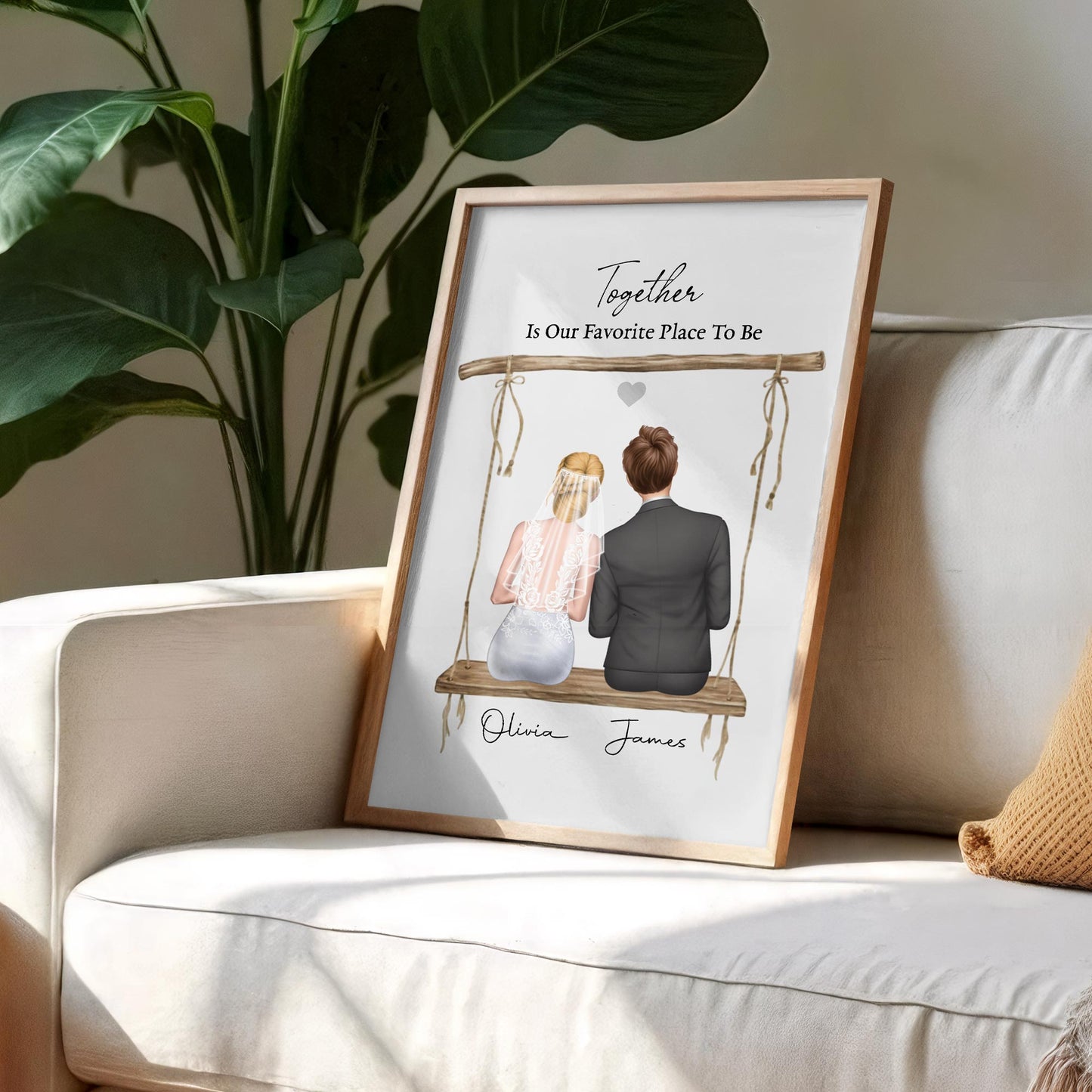 Together Is Our Favorite Place To Be, Couple On Swing