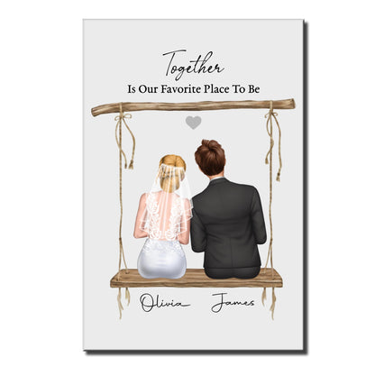 Together Is Our Favorite Place To Be, Couple On Swing