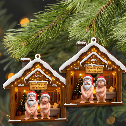 I Want To Grow Old With You, Santa Claus Cabin Ornament