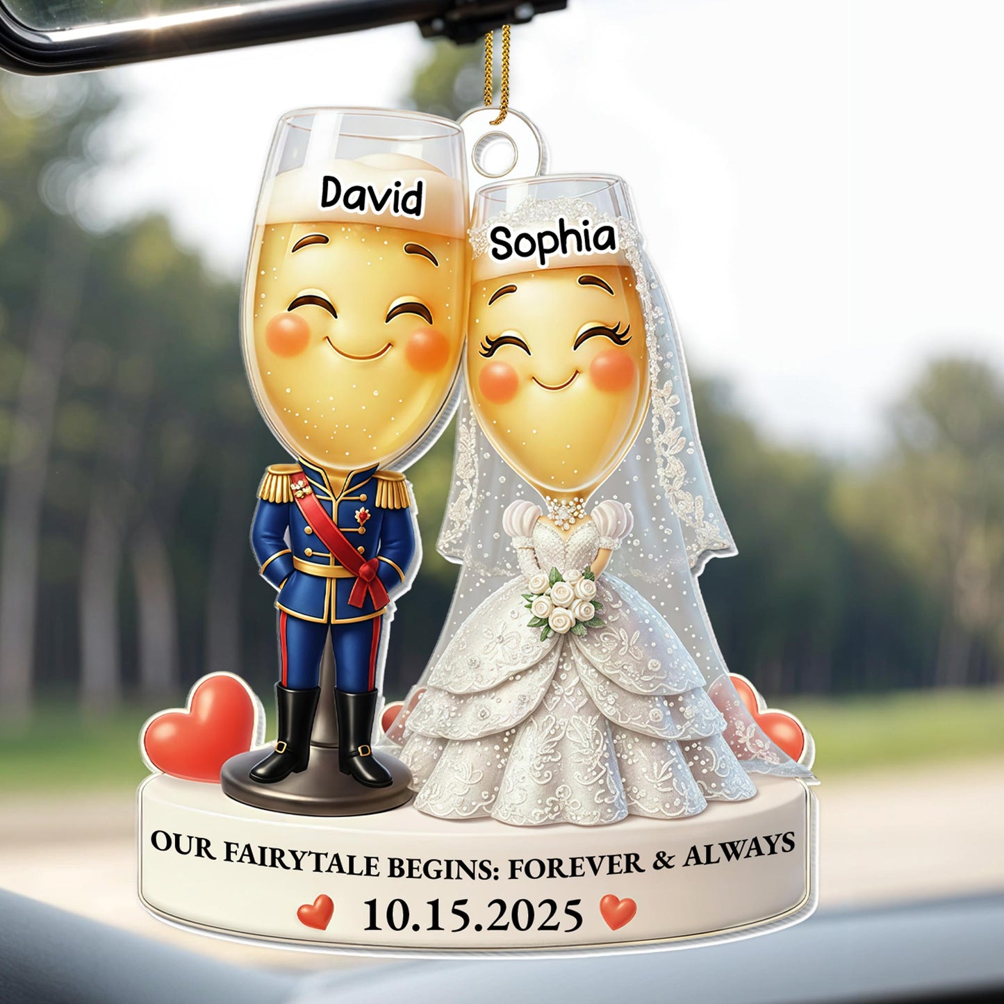 Our Fairytale Begins Forever & Always, Champagne Glasses