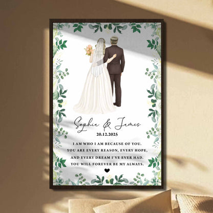 I Am Who I Am Because Of You, Couple And Flowers