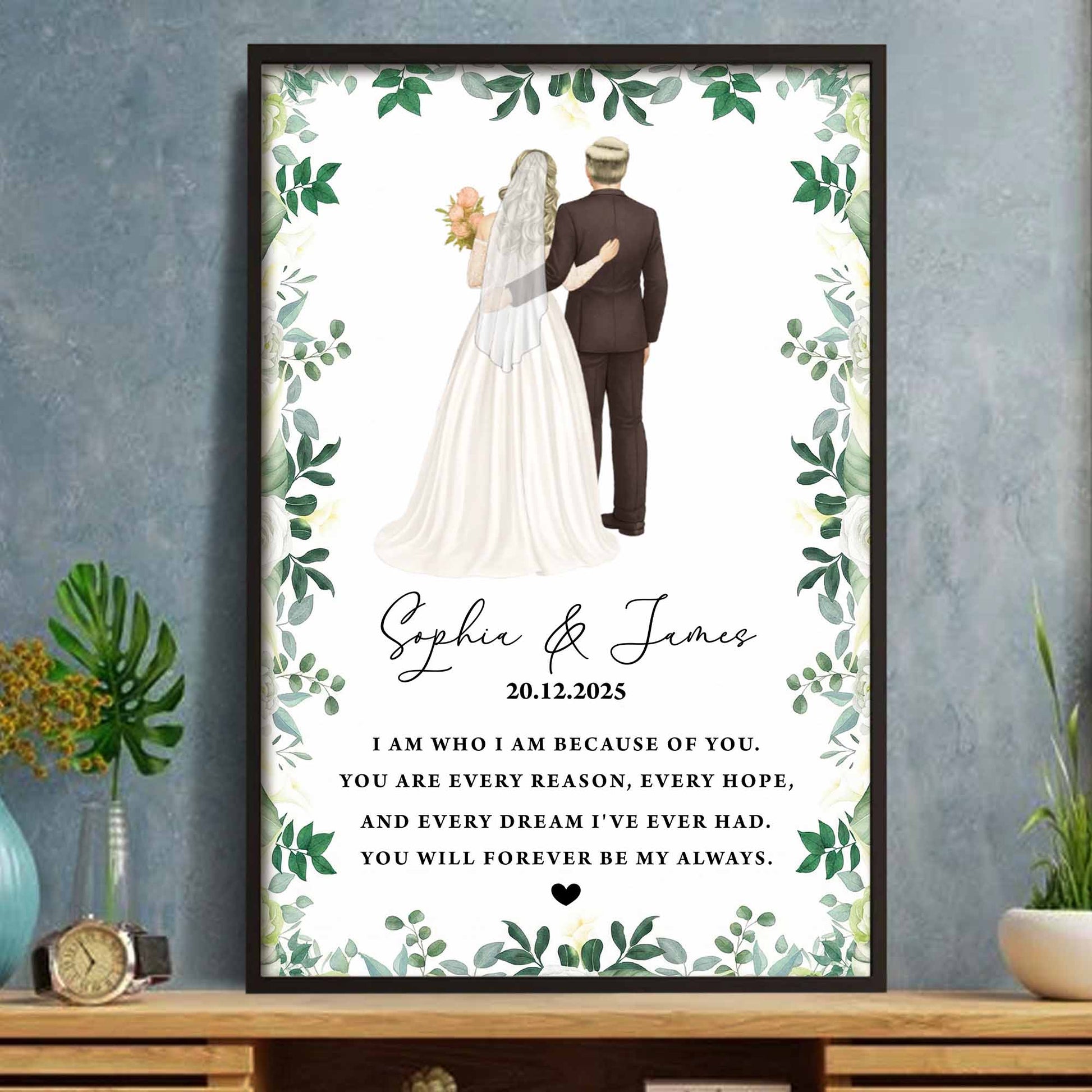 I Am Who I Am Because Of You, Couple And Flowers