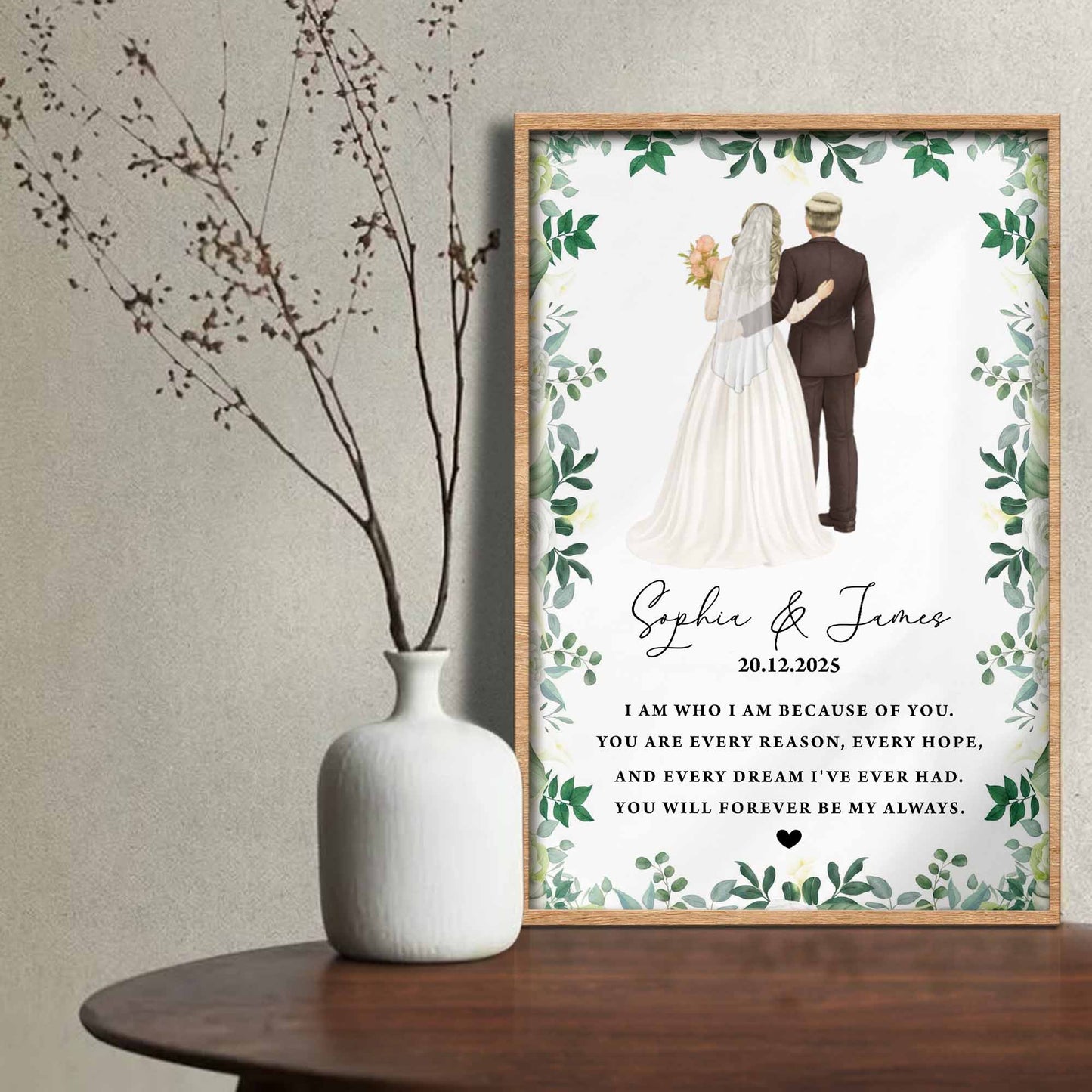 I Am Who I Am Because Of You, Couple And Flowers