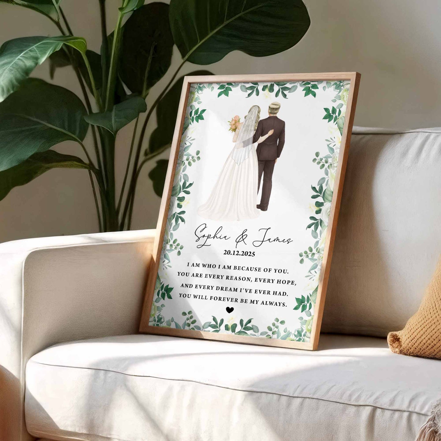 I Am Who I Am Because Of You, Couple And Flowers