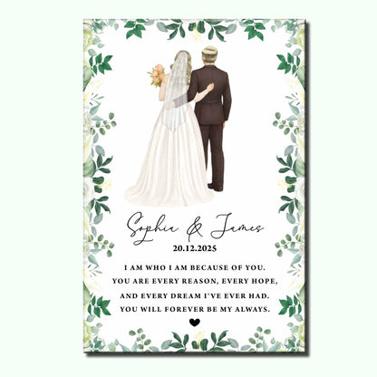 I Am Who I Am Because Of You, Couple And Flowers