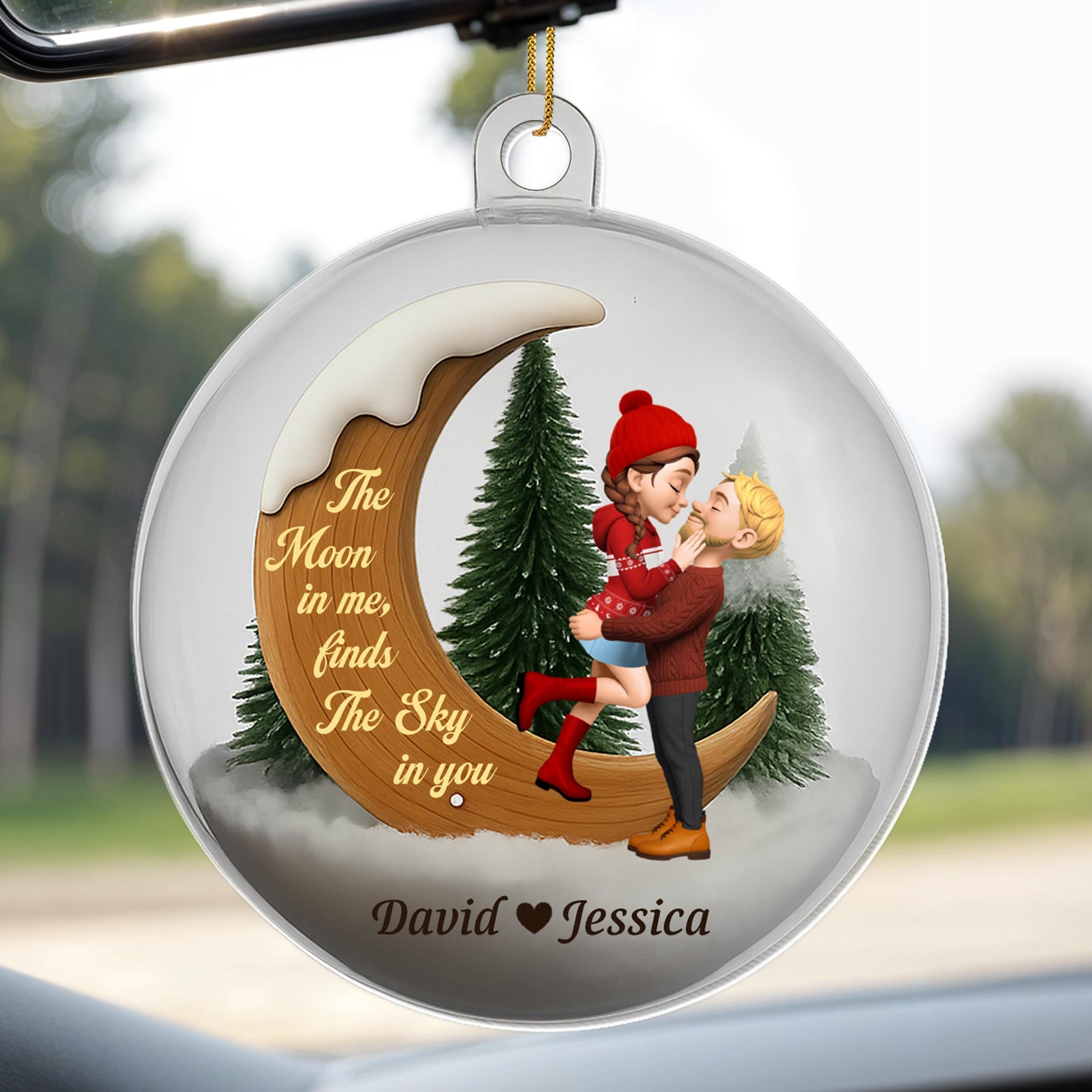 The Moon in Me Finds The Sky in You, Couple and Moon Design