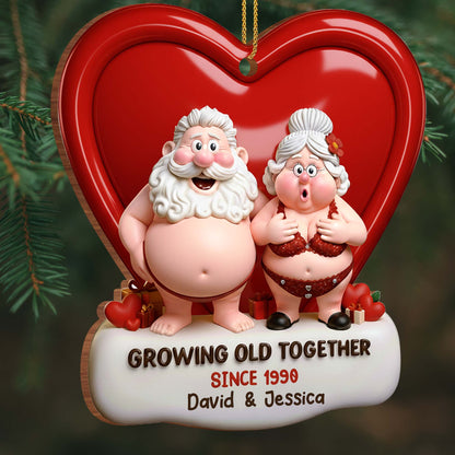 Growing Old Together Heart Ornaments
