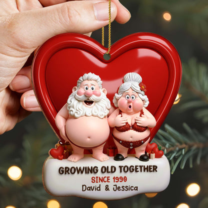 Growing Old Together Heart Ornaments
