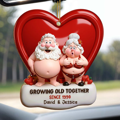Growing Old Together Heart Ornaments