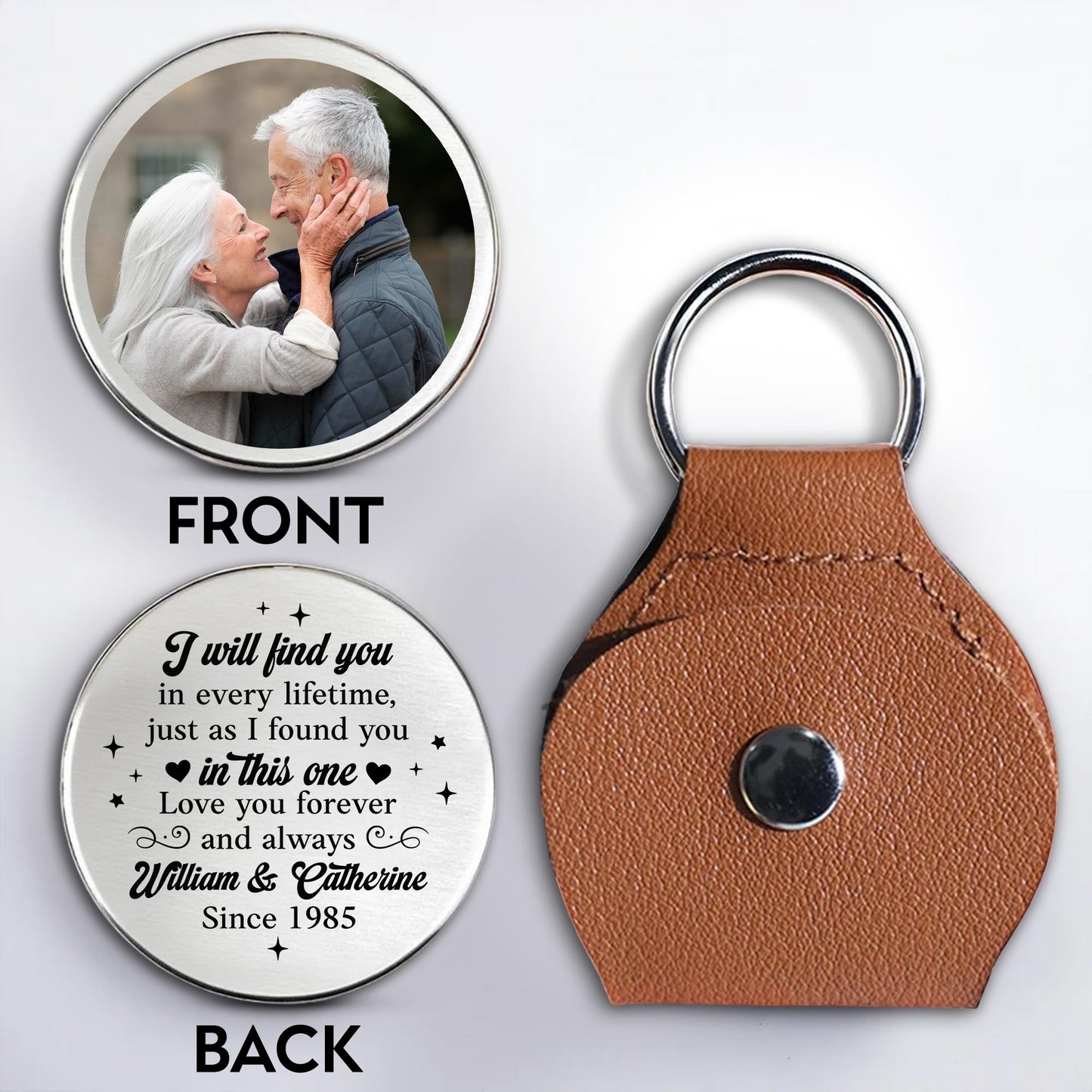 I Will Find You In Every Lifetime Love You Forever Keychain