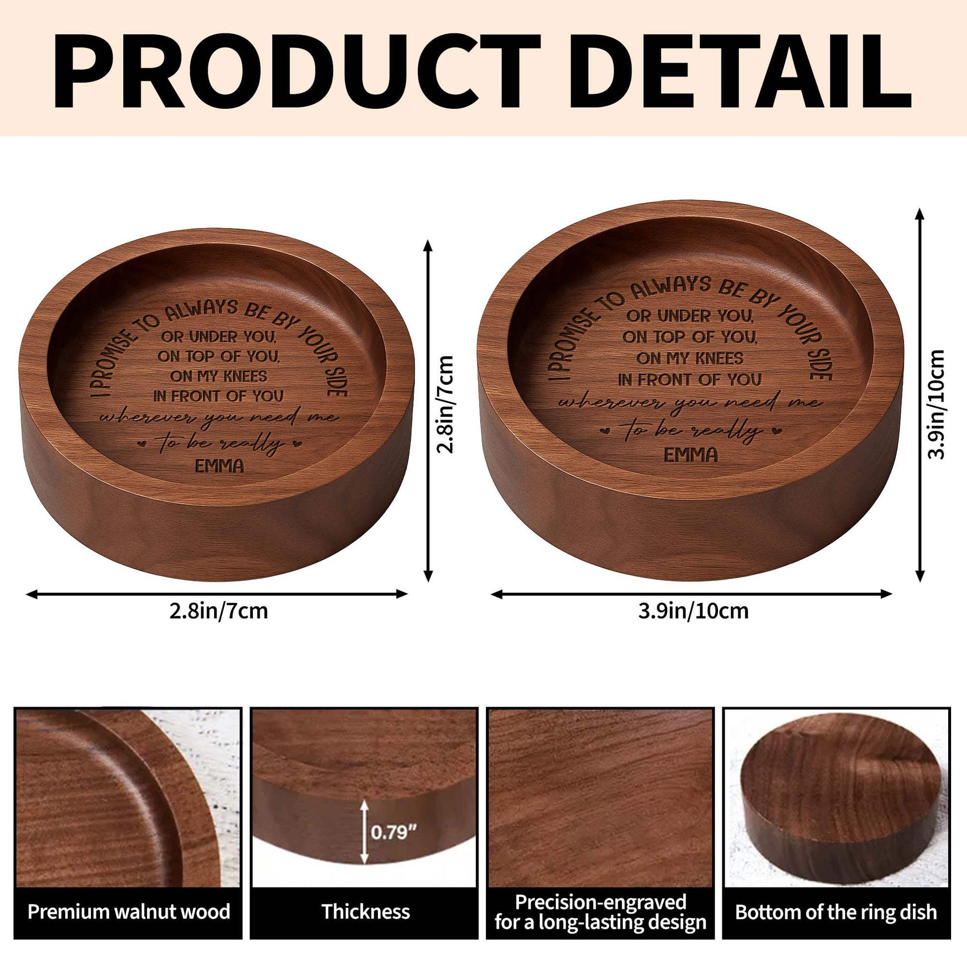 I Promise To Always Be By Your Side Ring Dish