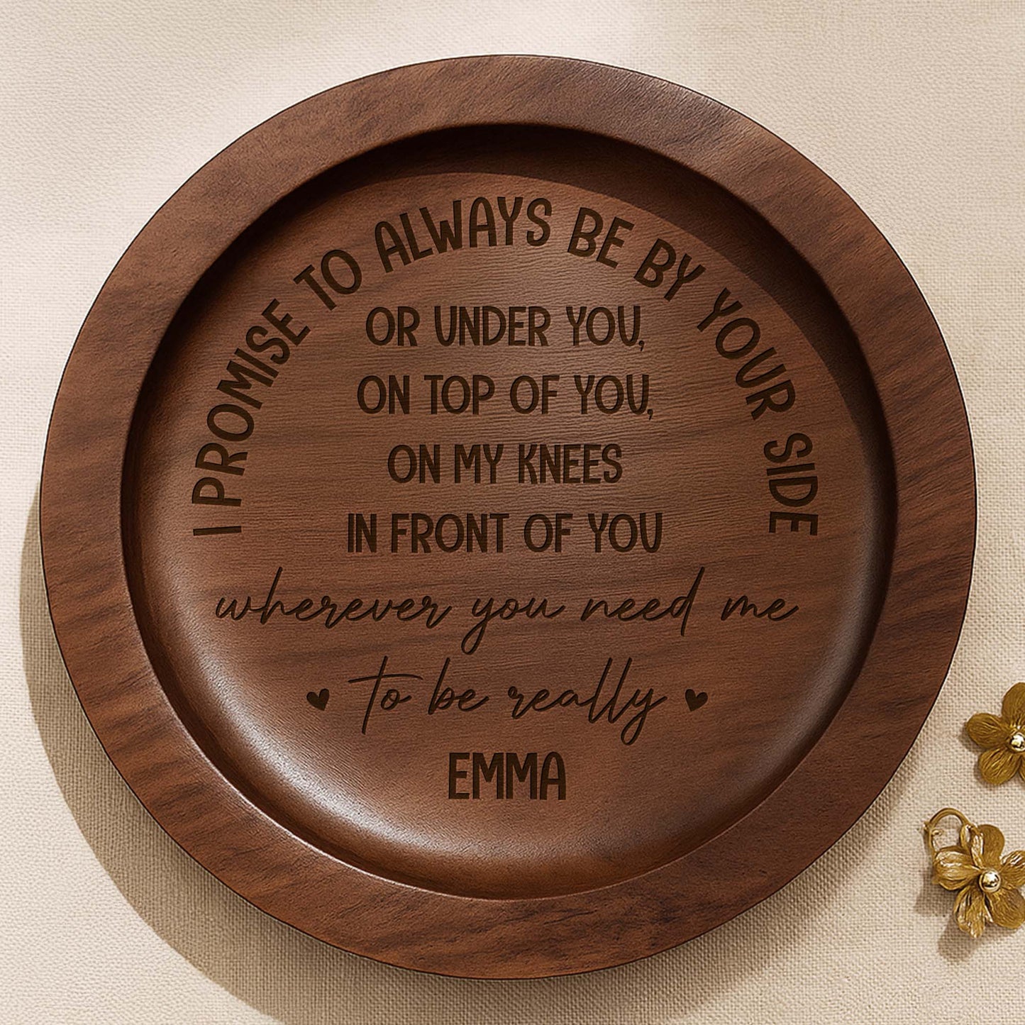 I Promise To Always Be By Your Side Ring Dish