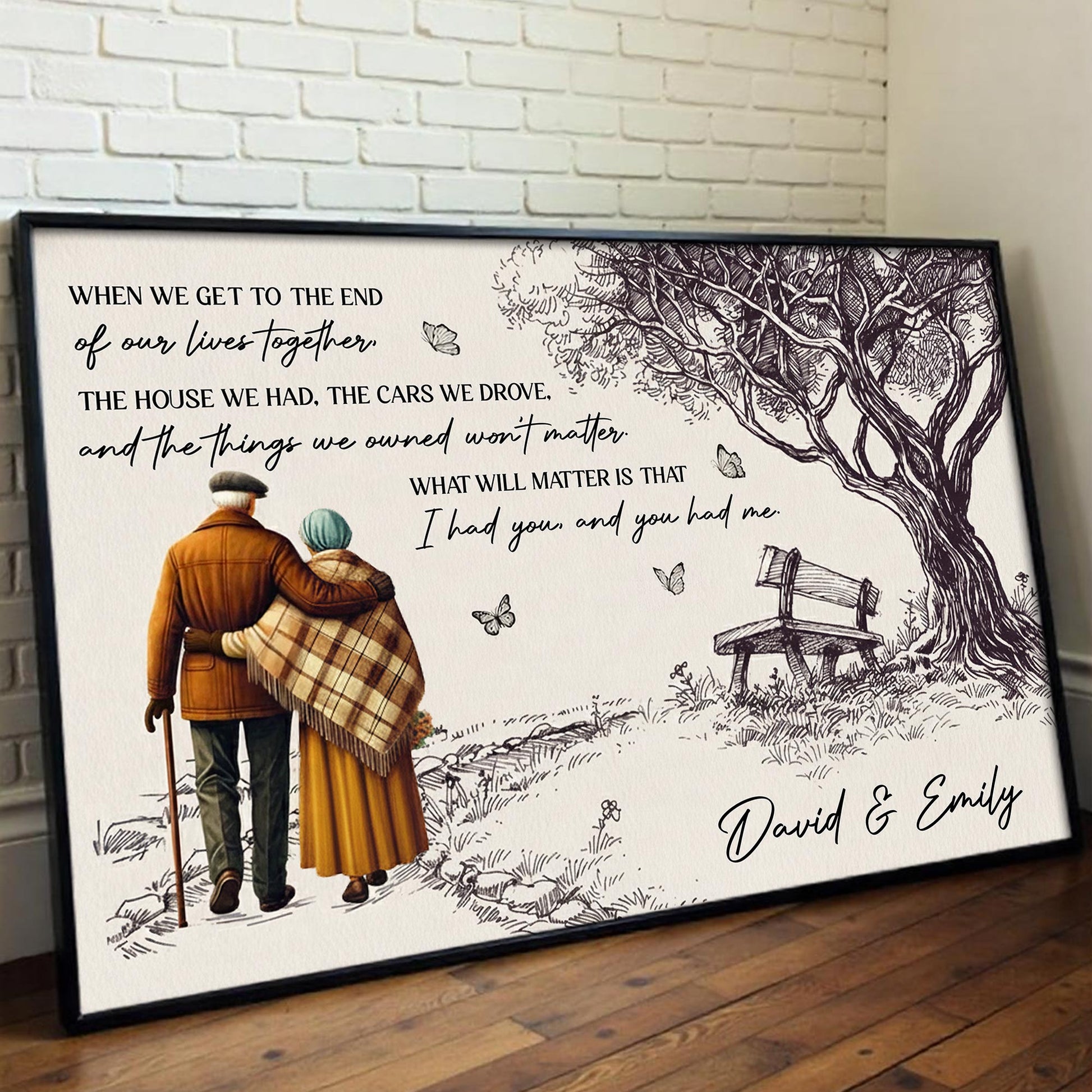 When We Get To The End Of Our Lives Together, Elderly Couple And Nature Scene