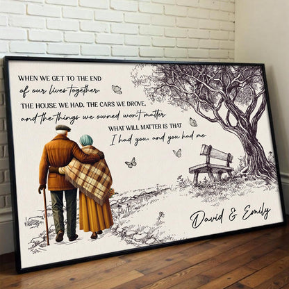 When We Get To The End Of Our Lives Together, Elderly Couple And Nature Scene