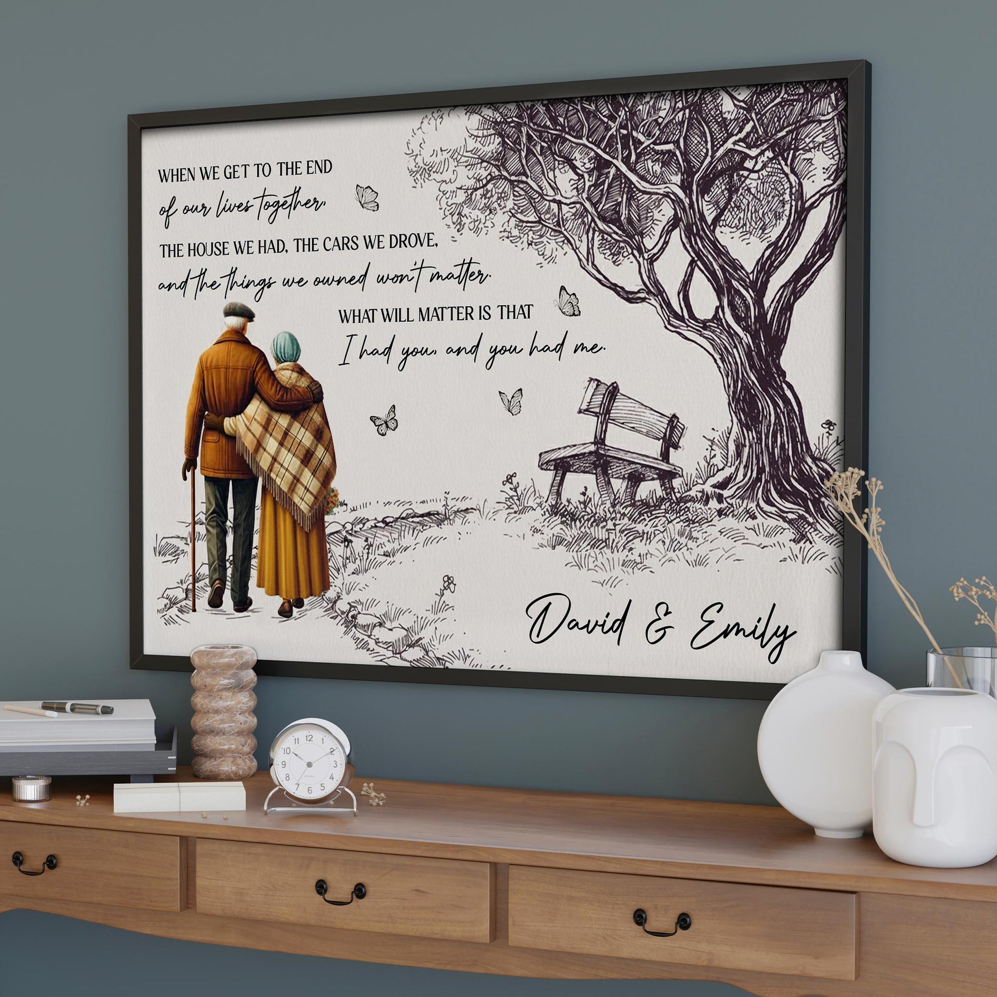 When We Get To The End Of Our Lives Together, Elderly Couple And Nature Scene