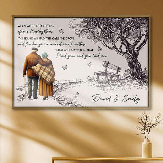 When We Get To The End Of Our Lives Together, Elderly Couple And Nature Scene