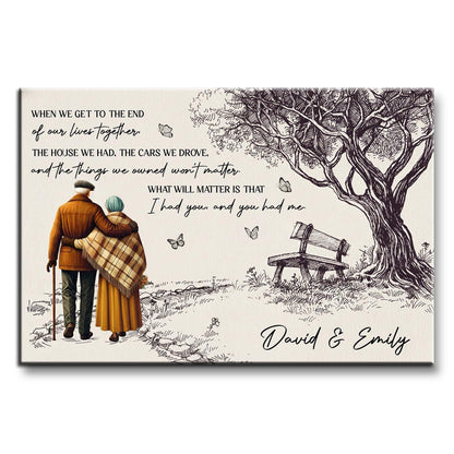 When We Get To The End Of Our Lives Together, Elderly Couple And Nature Scene