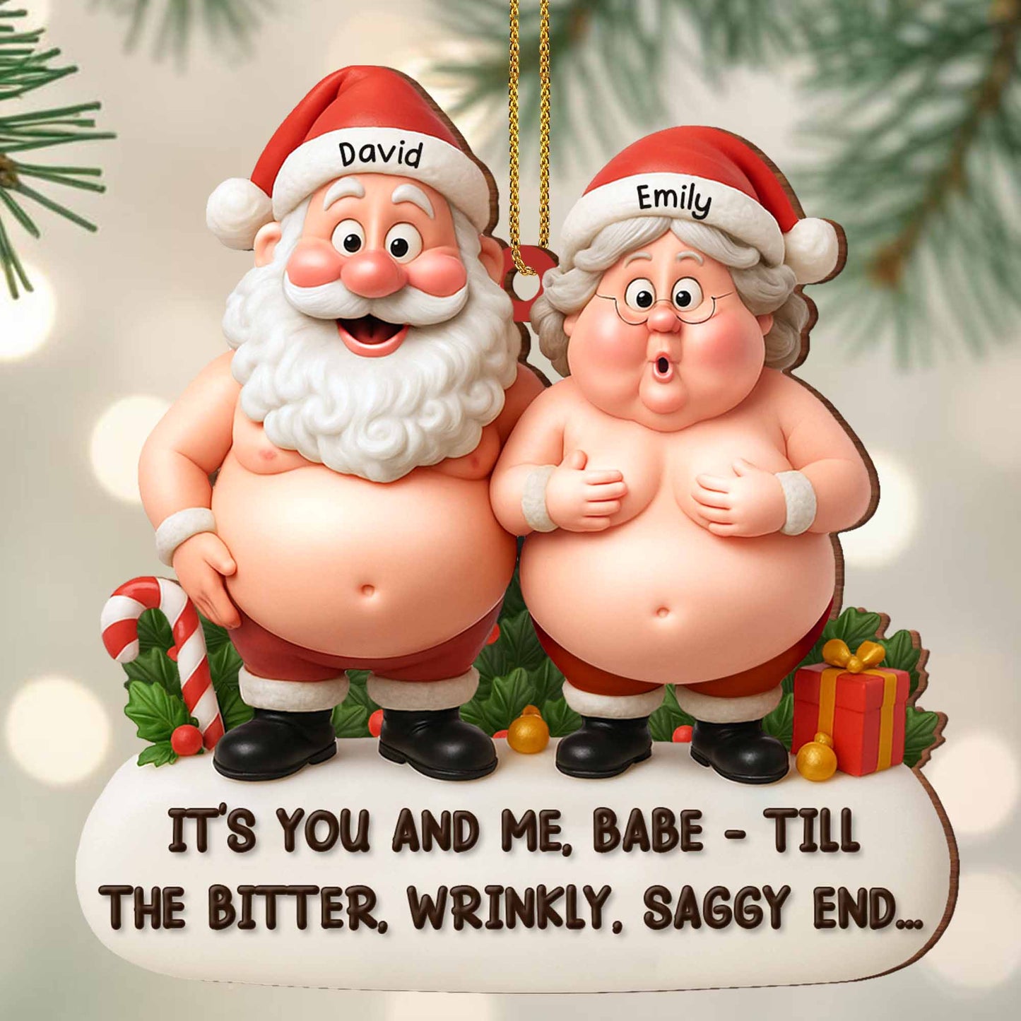 It's You And Me, Santa And Mrs. Claus Ornament