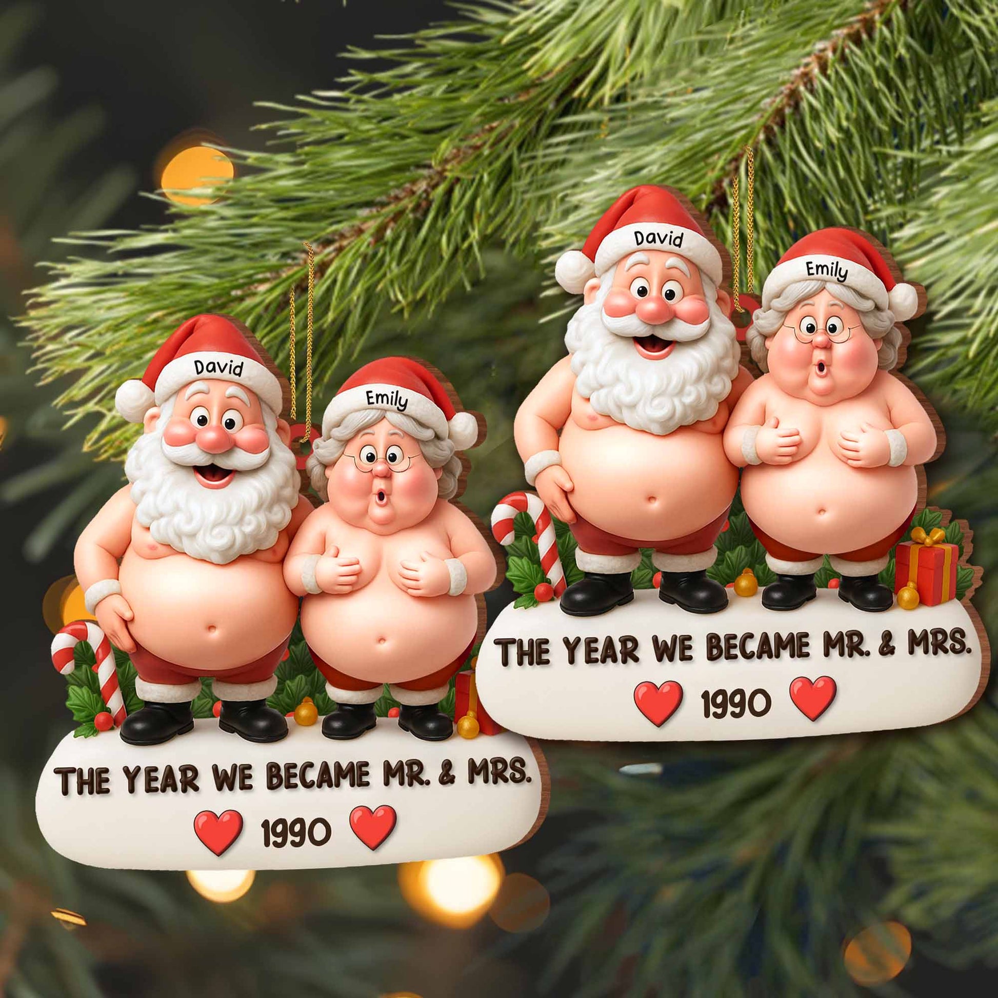 The Year We Became Mr. & Mrs., Santa Claus Figures