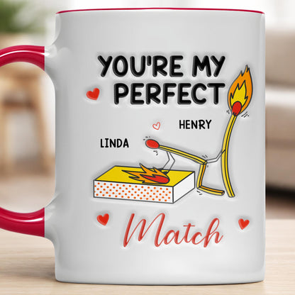 You're My Perfect Match With Matchstick And Hearts