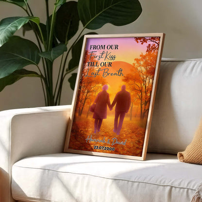 I Want To Hold Your Hand At 80 And Say We Made It, Sunset With Elderly Couple