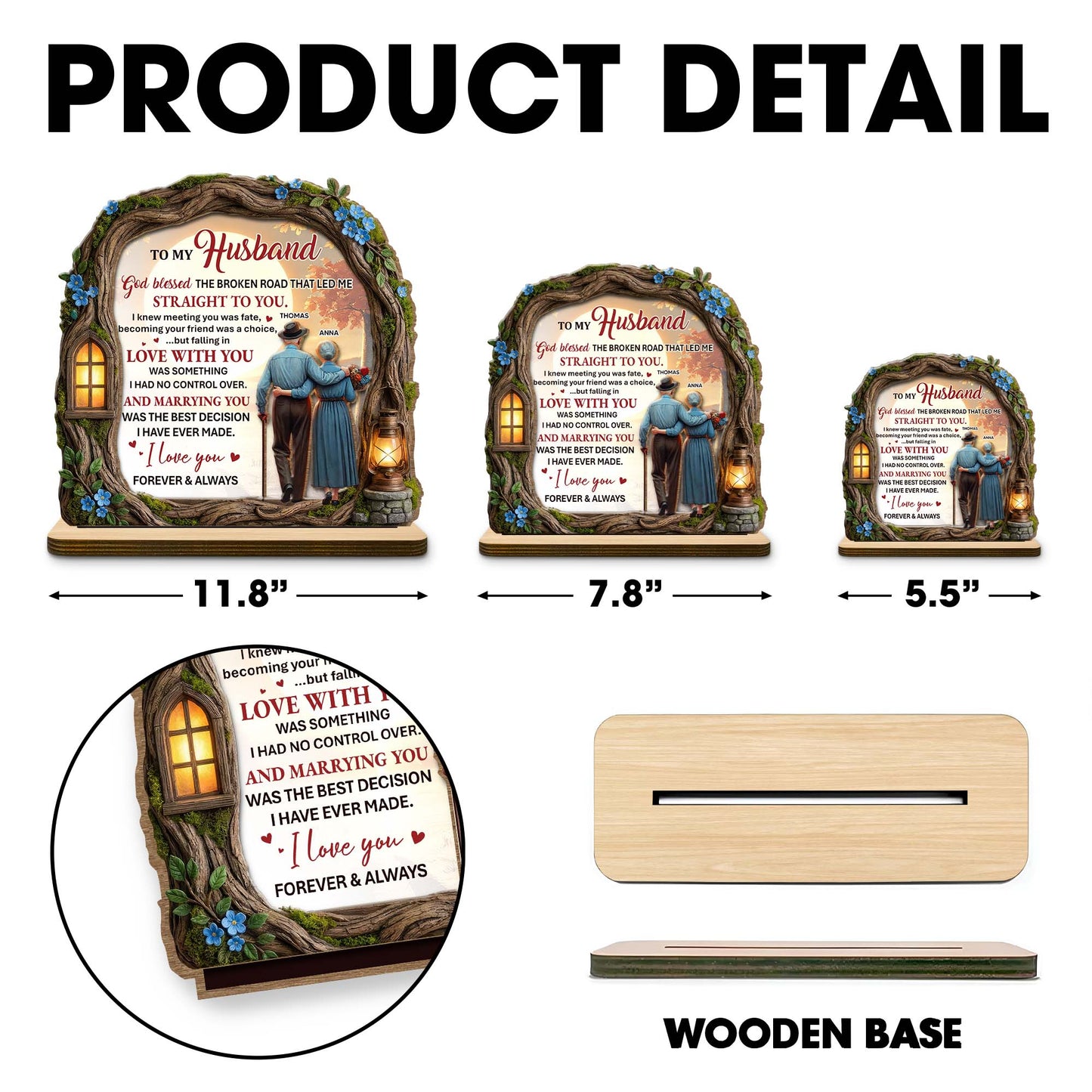 To My Husband, Tree And Lantern Design