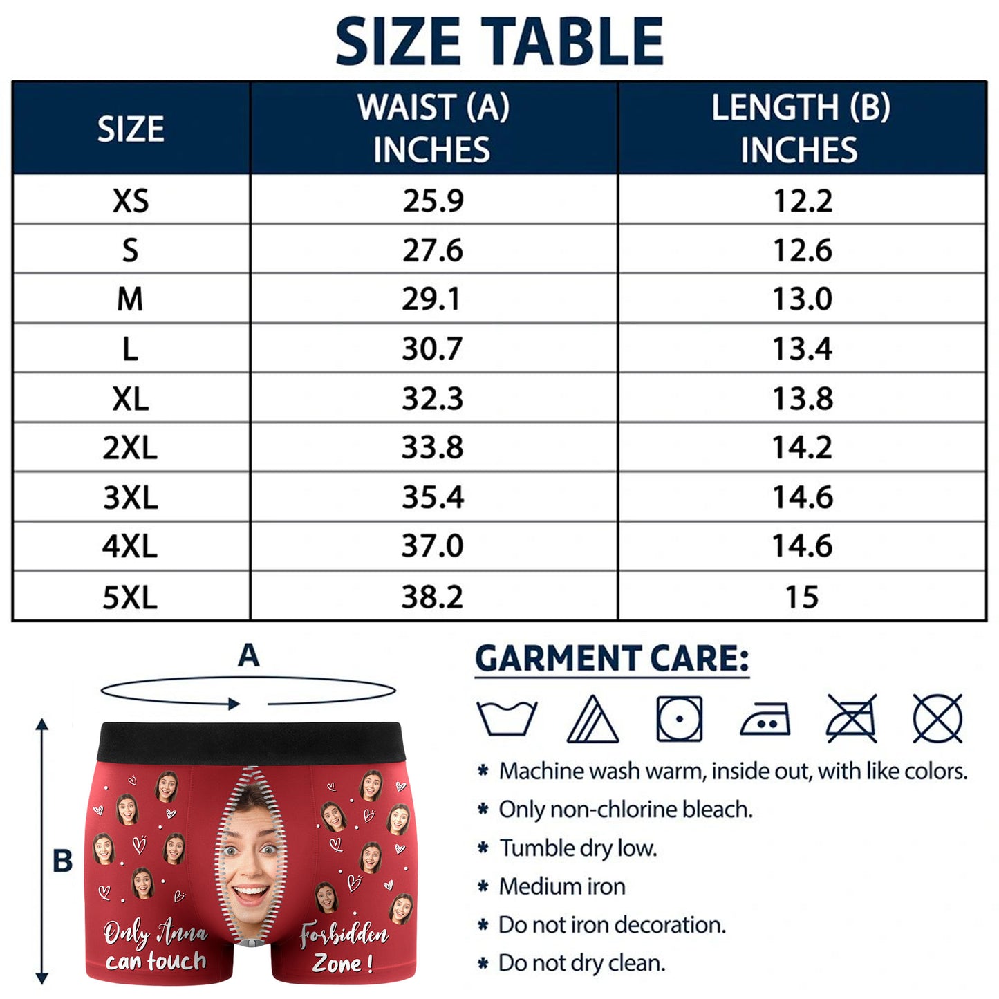 Only [Recipient Name] Can Touch, Facial Expressions Zipper Design