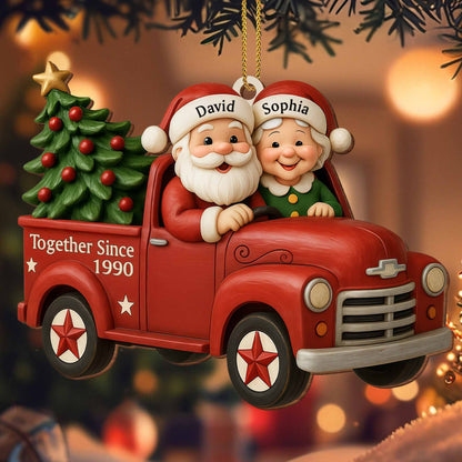 Together Since Custom Year With Santa Claus And Christmas Tree