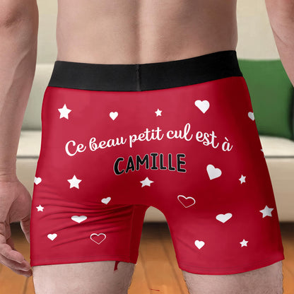 Celebrate Your Love With Hearts And Stars - Personalized Men's Boxer Briefs - CPL946_MENB