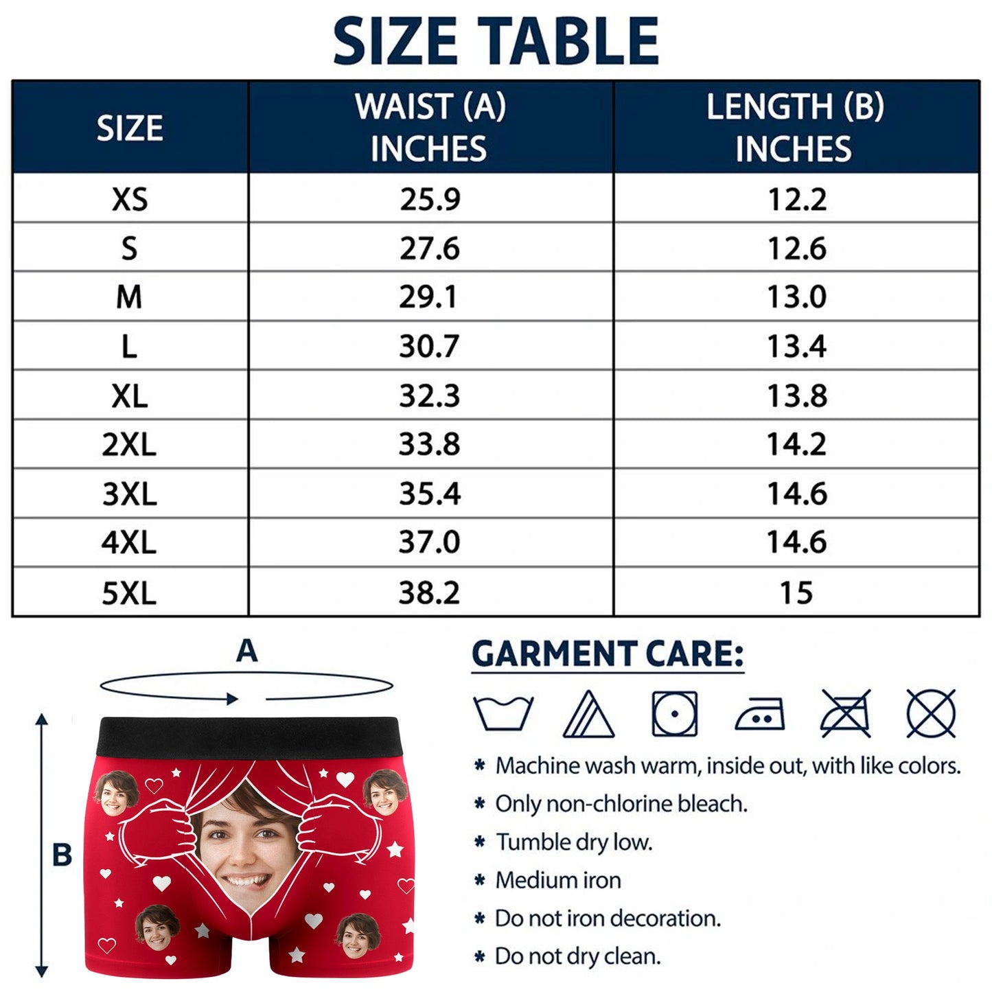 Celebrate Your Love With Hearts And Stars - Personalized Men's Boxer Briefs - CPL946_MENB